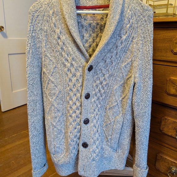 Men's Cable Knit Cardigan (S) - Picture 2 of 4